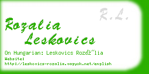 rozalia leskovics business card